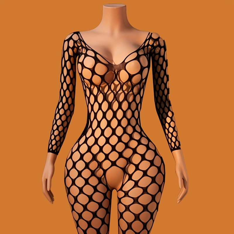 3-Piece Set: Sexy Halter-Neck  - Bodystocking Fishnet review and price