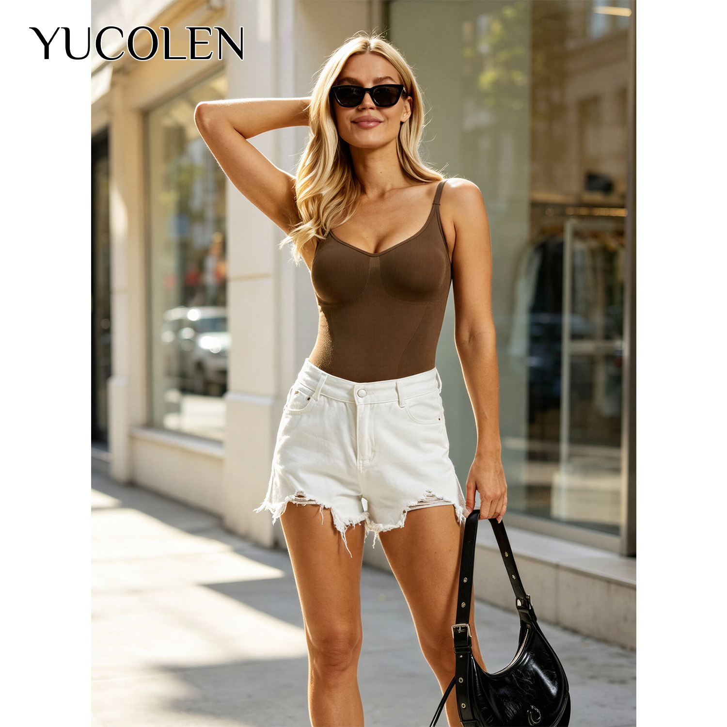 YUCOLEN Women U‑Neck Thong Bod - Shapewear Bodysuit Firm review and price